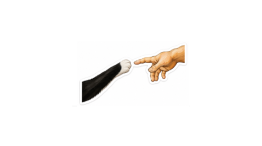 The Creation of Cat Sticker