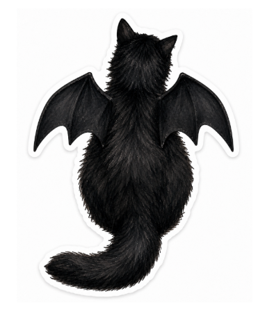 Cat Bat Sticker