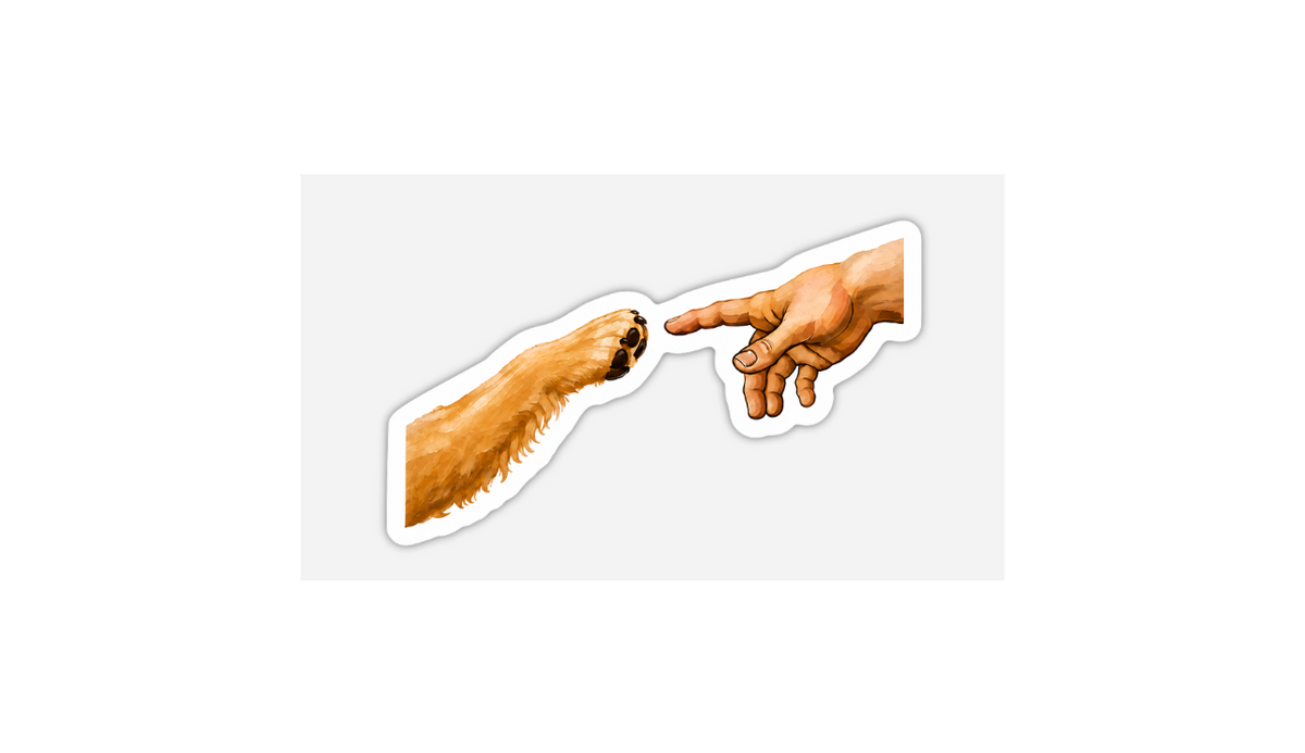 The Creation of Dog Sticker