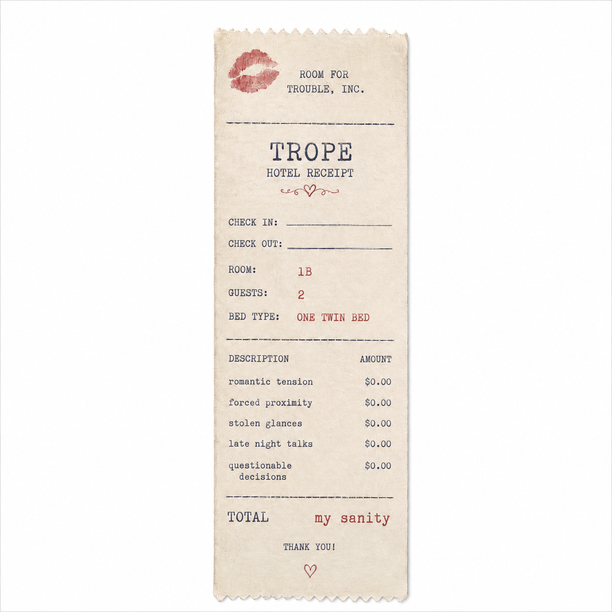 (Presale) Receipt Bookmark