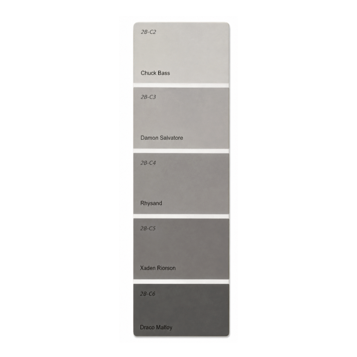 (CUSTOMIZABLE) Gray Paint Chip Bookmark