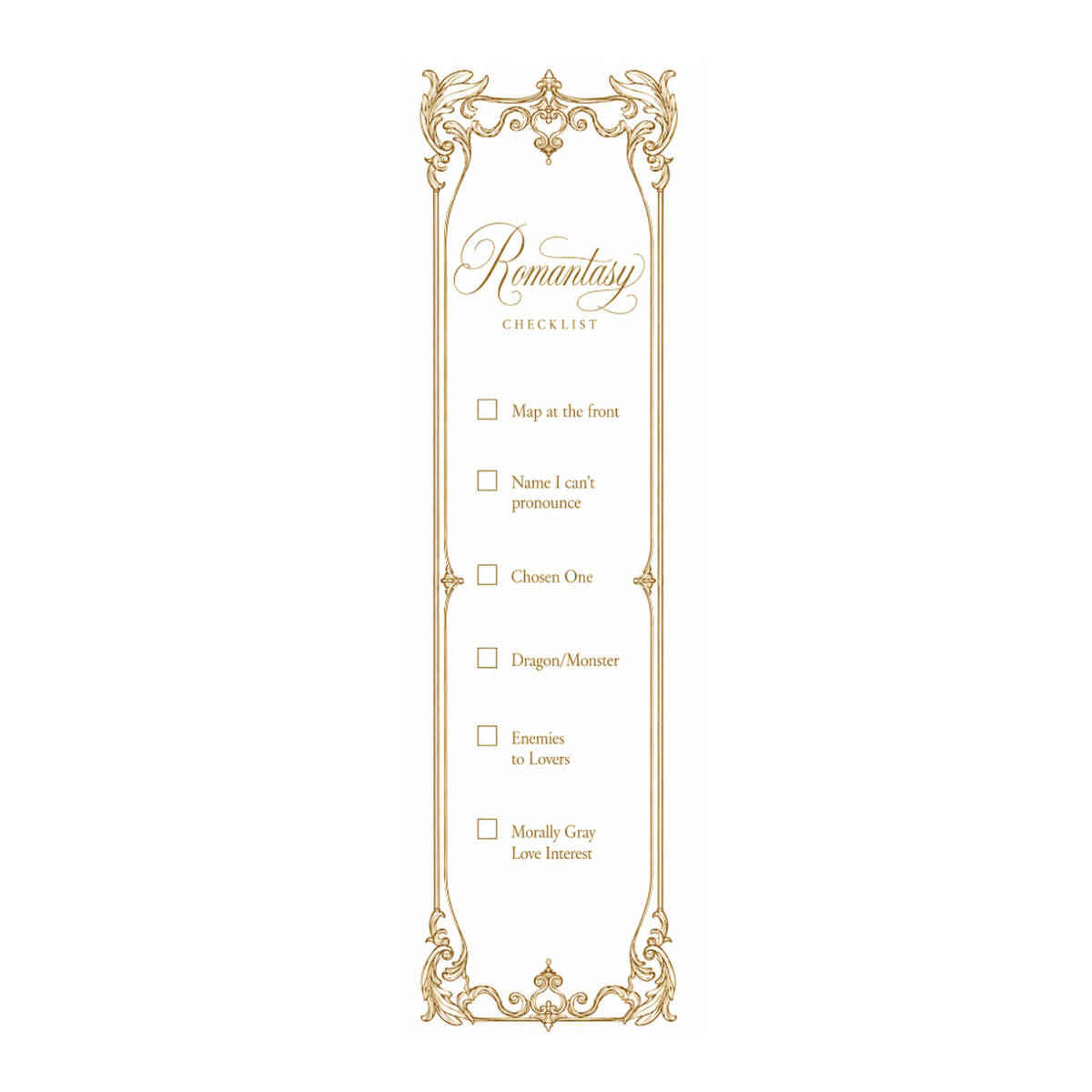 (Presale) Romantasy Checklist Bookmark